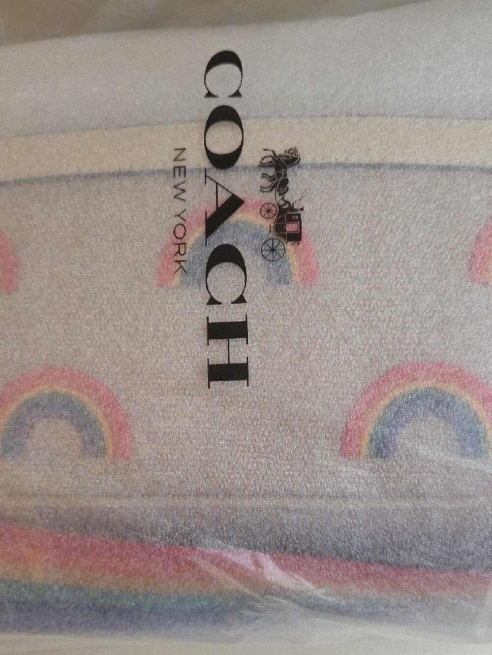 NWT Coach THEO Camera Pride  Crossbody Bag - Beige with Multicolor Rainbows - Picture 13 of 13